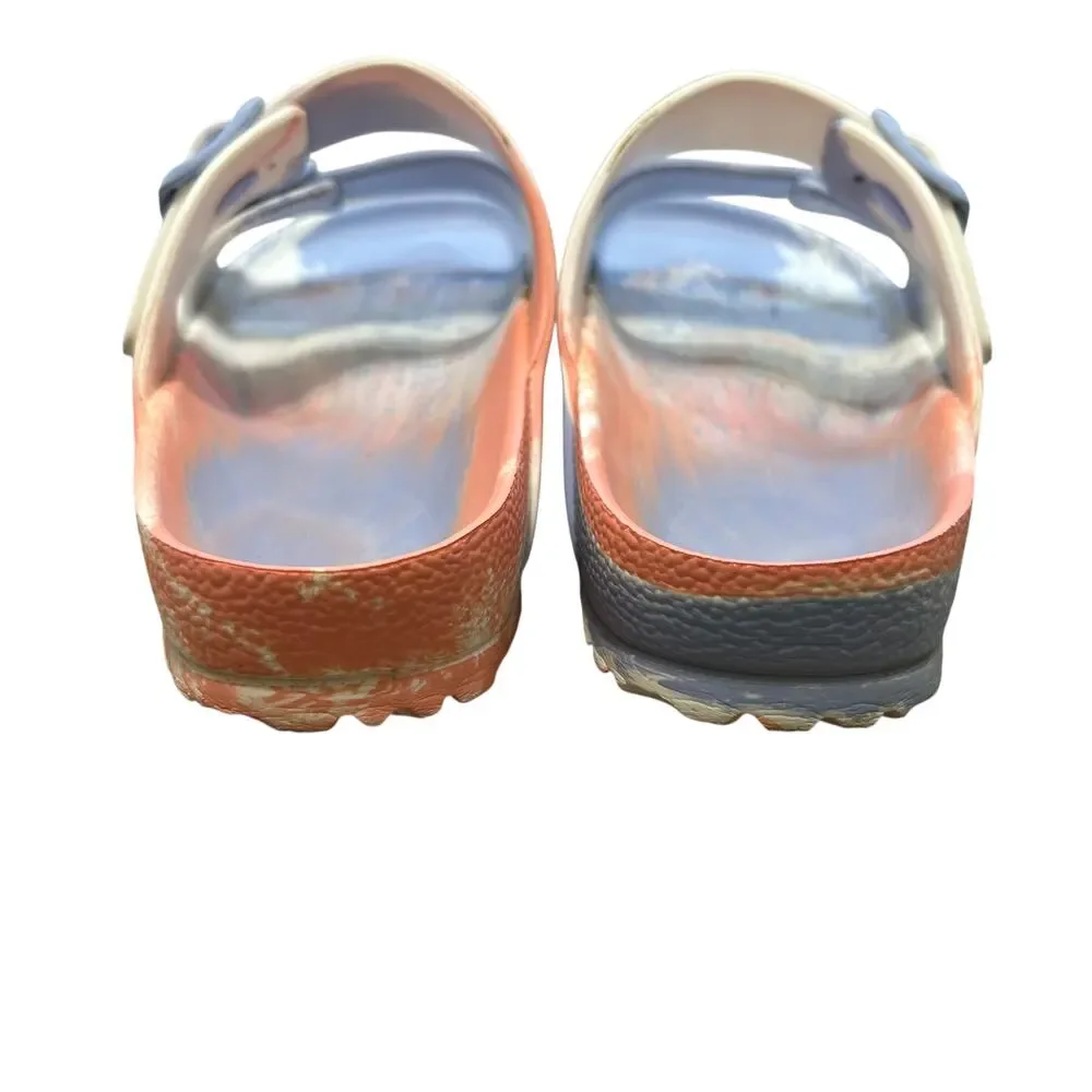 Birkenstock Arizona EVA Sandals Womens Sz 40 (9-9.5) Blue Peach Pastel Coastal - Picture 6 of 10